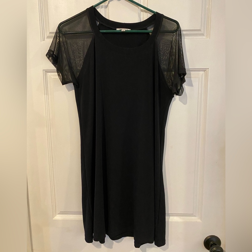 Velvet Torch Rayon Mesh Black Dress